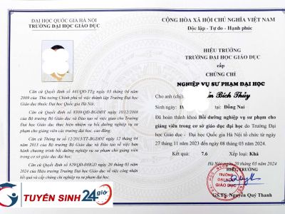 Đào tạo sư phạm cho giảng viên| Trường Đại học Giáo dục ĐHQG