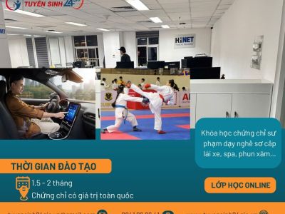 Khóa học chứng chỉ sư phạm dạy nghề sơ cấp lái xe, spa, phun xăm…