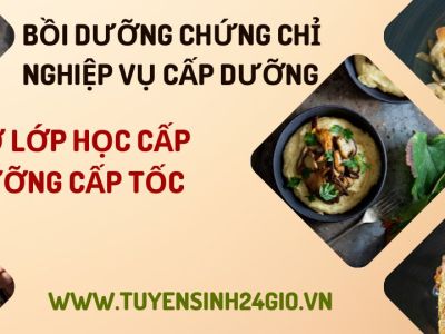 Tìm khóa học nghiệp vụ cấp dưỡng đào tạo online tại nhà