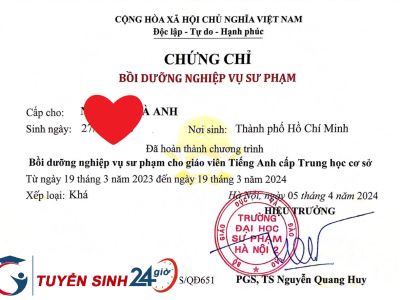 Chứng Chỉ Nghiệp Vụ Sư Phạm Cho Giáo Viên Tiếng Anh Cấp THCS