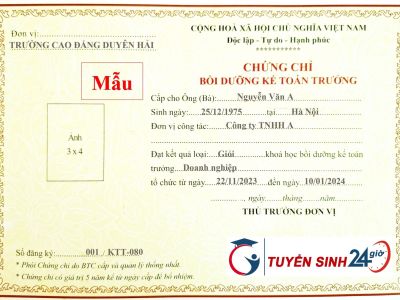Thông Báo Chiêu Sinh Khóa Học Kế Toán Trưởng tại TP Hải Phòng