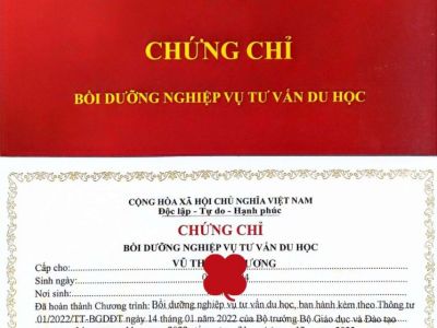 Tìm địa chỉ học chứng chỉ đào tạo nghiệp vụ tư vấn du học 