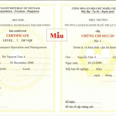  Khóa học sơ cấp quản lý và khai thác vận tải đường bộ